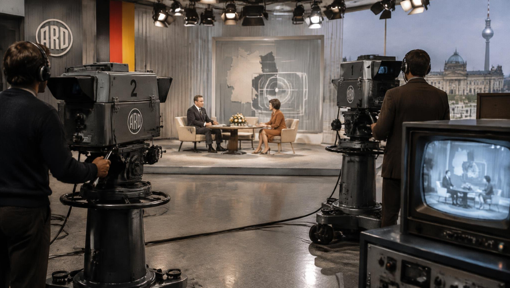 vintage german tv studio