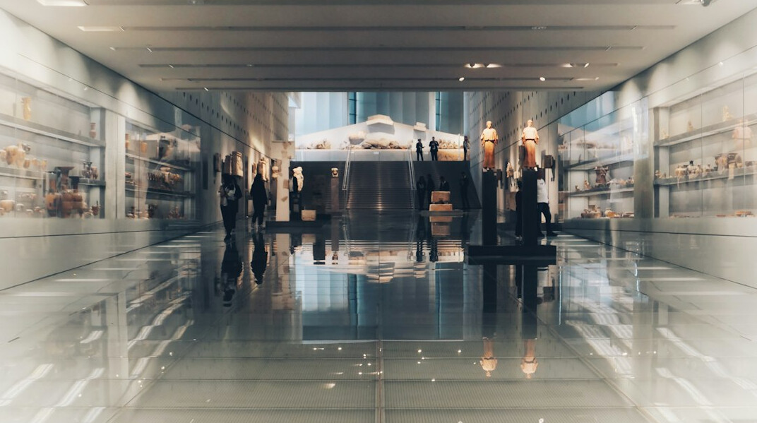 luxury digital museum interior