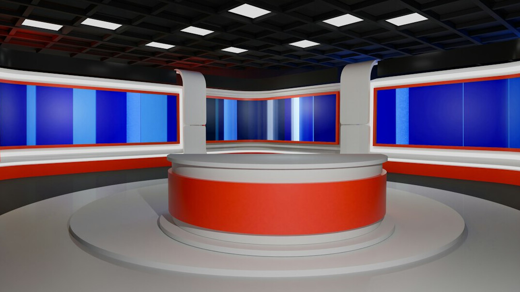modern digital tv studio
