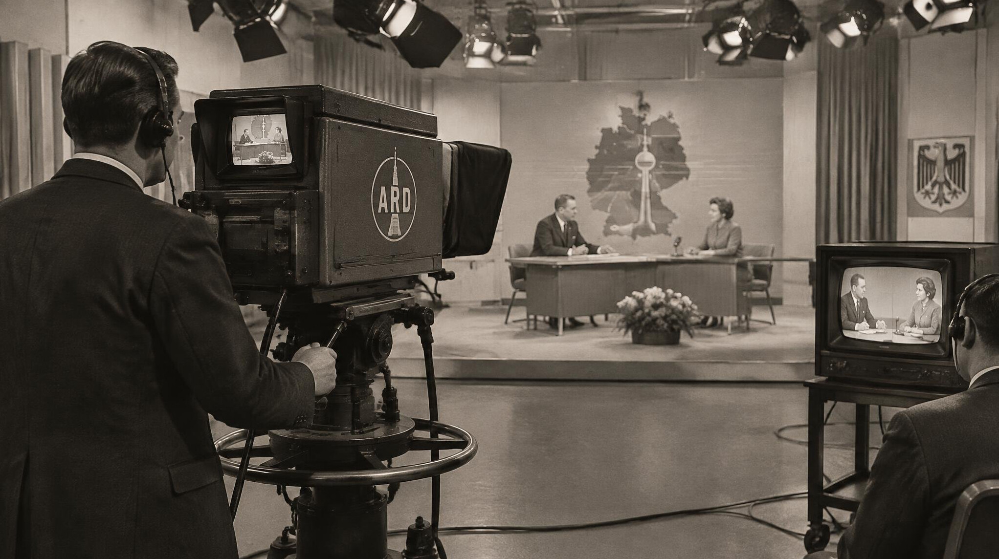 vintage german television studio